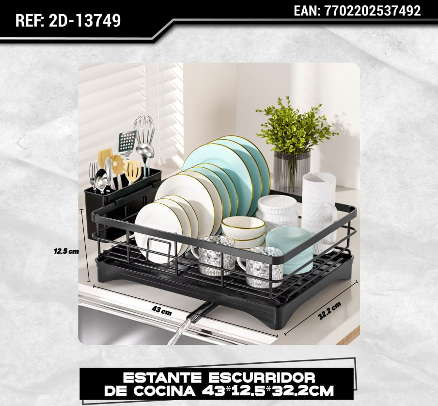 Escurridor de Platos Premium 43x12.5x32.2cm