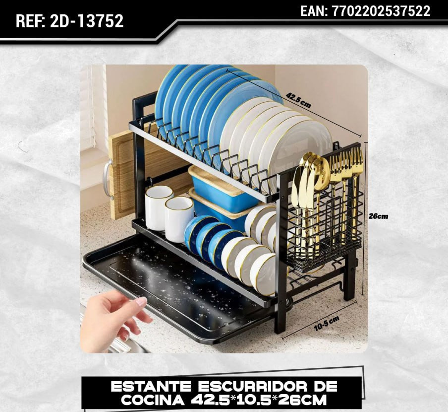 Estante Escurridor de Cocina de Doble Nivel