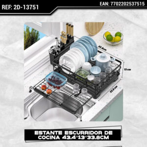 Estante Escurridor de Cocina 43.4x13x33.8cm