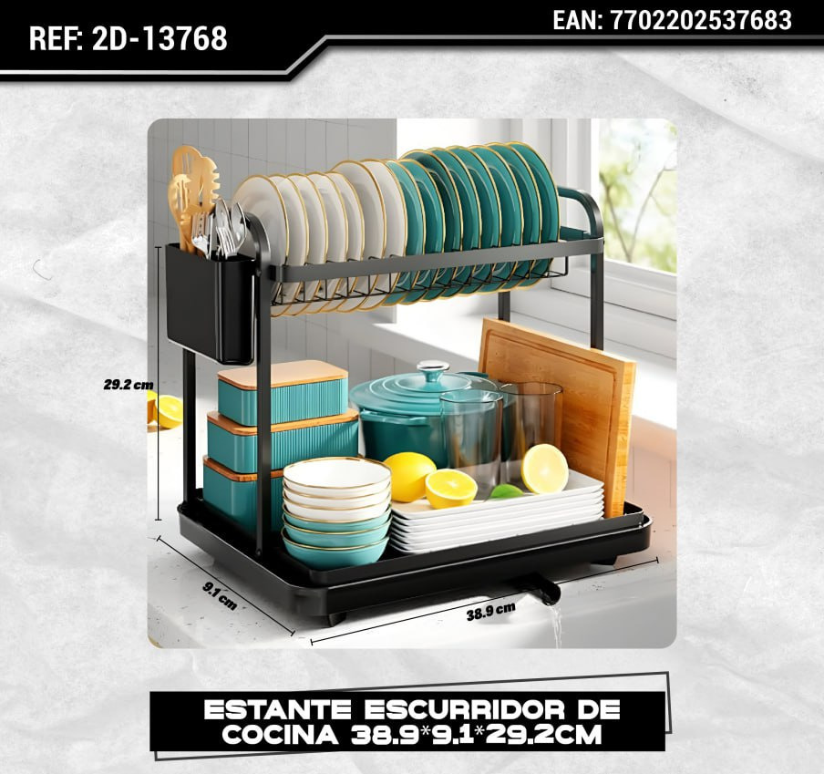 Estante Escurridor de Cocina 38.9 × 9.1 × 29.2 cm