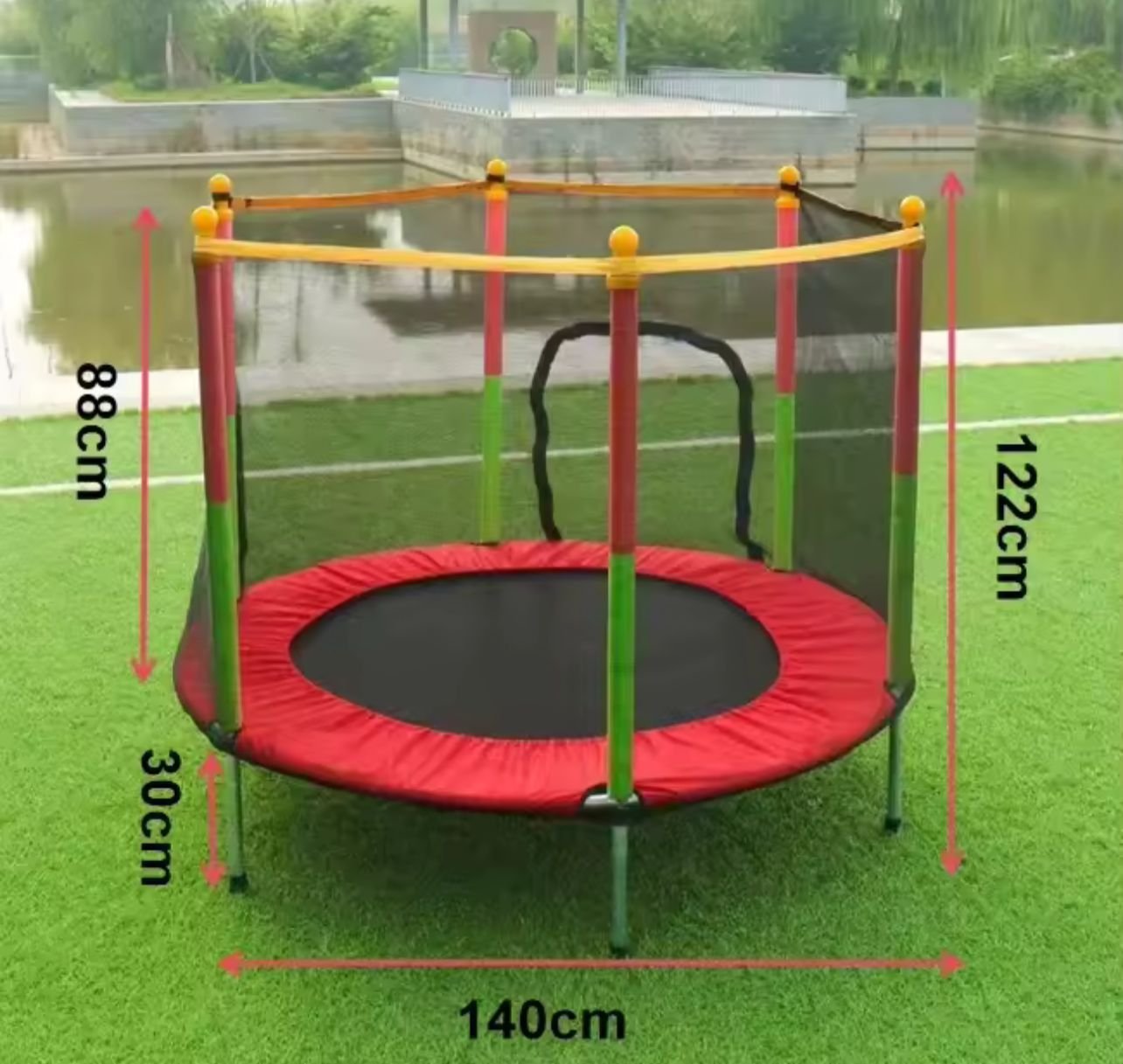 Trampolín Infantil con Malla de Seguridad – 140 cm