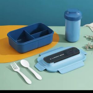 Lonchera con cubiertos y termo