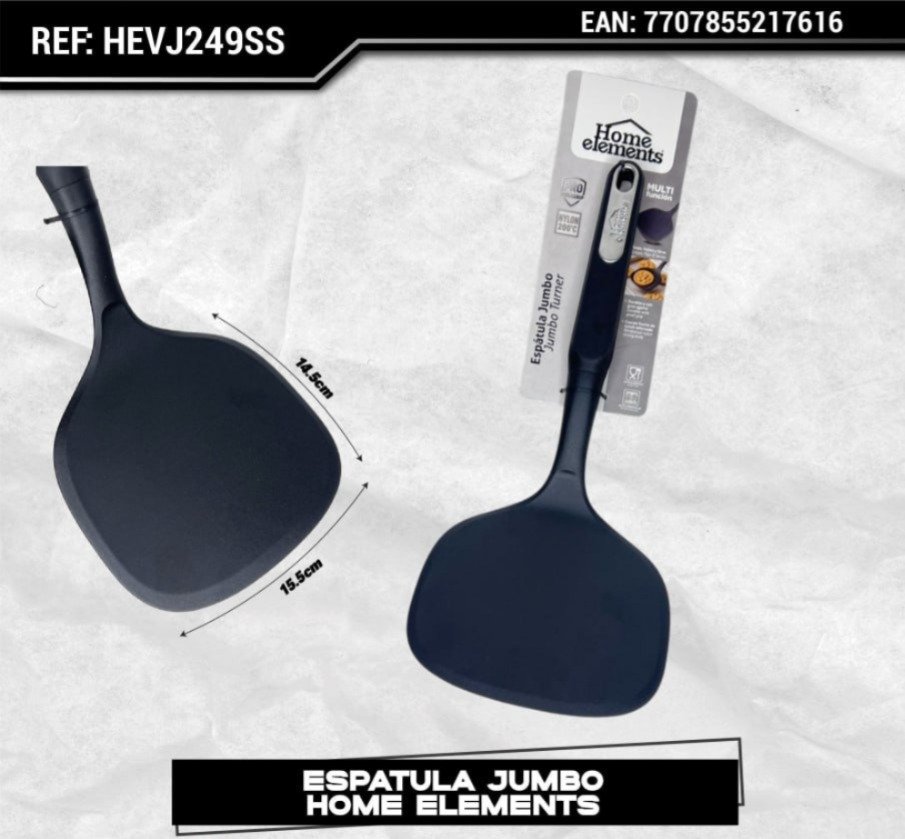 ESPATULA JUMBO MANGO INSERTO EN ACERO INOXIDABLE HOME ELEMENTS