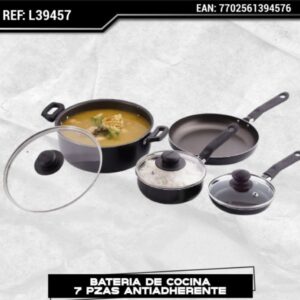 Batería de cocina 7 piezas antiadherente universal