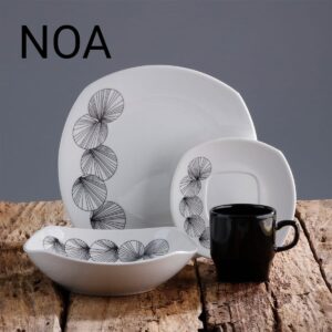 VAJILLA 4-16 CUADRADA CORONA NOA