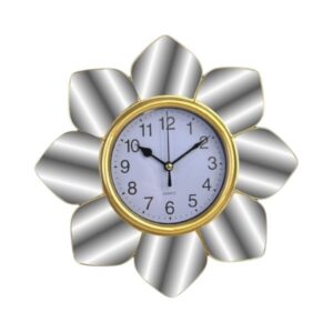 RELOJ PARED ESPEJO EN FORMA DE FLOR