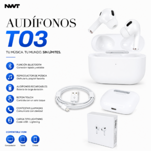 AUDÍFONOS T03 NWT